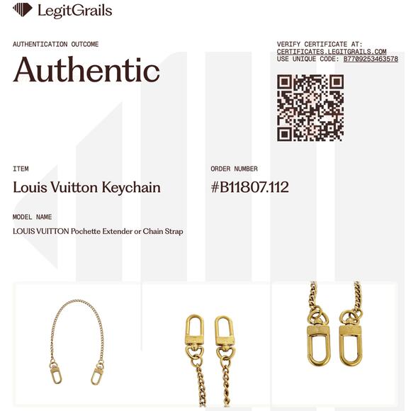 LOUIS VUITTON Chain Strap in Gold - Picture 4 of 13